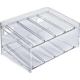 Global Approved 222482 8 Compartment Cosmetic Display 12"W x 6.5"H x 8"D CLR 1 Pc