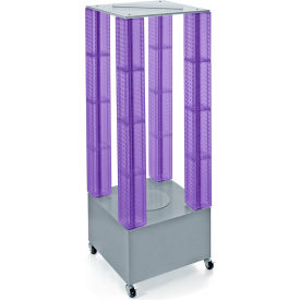 Global Approved 700228-PUR Multi-Tower Pegboard Floor Display 20"W x 64"H x 20"D PL 1 Pc