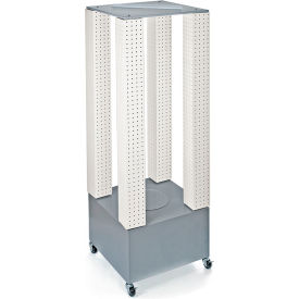 Global Approved 700228-WHT Multi-Tower Pegboard Floor Display 20"W x 64"H x 20"D WH 1 Pc