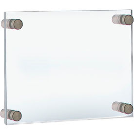 Global Approved 105511 Vert/Horiz Standoff Sign HLR 8.5"W x 5.5"H CLR 1-Pack