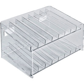 Global Approved 222682 16 Compartment Cosmetic Display 12"W x 7.5"H x 8"D CLR 1 Pc