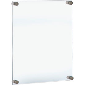 Global Approved 105530 Vert/Horiz Standoff Sign HLR 22"W x 28"H CLR 1-Pack