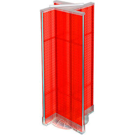 Global Approved 700444-RED Pinwheel Pegboard Display W/RB 13.5"W x 44"H Red 1 Pc