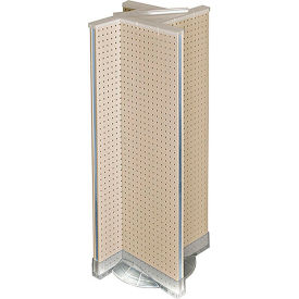 Global Approved 700444-ALM Pinwheel Pegboard Display W/RB 13.5"W x 44"H Almond 1 Pc