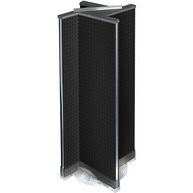 Global Approved 700444-BLK Pinwheel Pegboard Display W/RB 13.5"W x 44"H BK 1 Pc