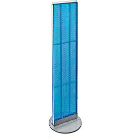 Global Approved 700277-BLU Pegboard Floor Stand 13.5"W x 60"H BL 1 Pc