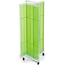 Global Approved 700443-GRE Pinwheel Pegboard Display W/Wheel Base 13.5"W x 44"H GN 1 Pc