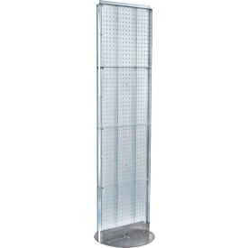 Global Approved 700250-CLR Pegboard Floor Stand 16"W x 60"H CLR 1 Pc