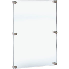 Global Approved 105540 Vert/Horiz Standoff Sign HLR 30"W x 40"H CLR 1-Pack