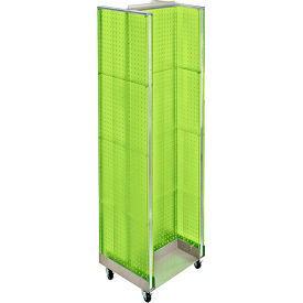 Global Approved 700431-GRE H-Shaped Pegboard Display W/Wheel Base 16"W x 60"H GN 1 Pc