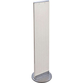 Global Approved 700277-WHT Pegboard Floor Stand 13.5"W x 60"H WH 1 Pc