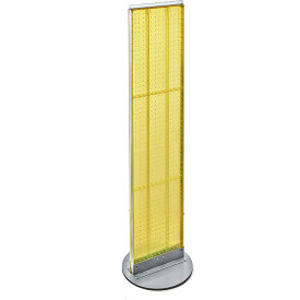 Global Approved 700277-YEL Pegboard Floor Stand 13.5"W x 60"H YL 1 Pc