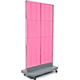 Global Approved 700732-PNK Pegboard Floor Display 32"W x 60"H PK 1 Pc