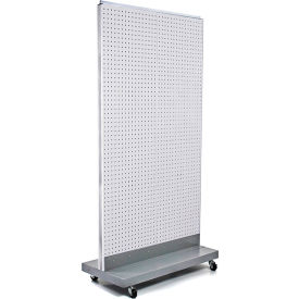 Global Approved 700732-WHT Pegboard Floor Display 32"W x 60"H WH 1 Pc