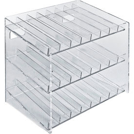 Global Approved 222683 24 Compartment Cosmetic Display 12"W x 10.5"H x 8"D CLR 1 Pc