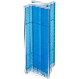 Global Approved 700444-BLU Pinwheel Pegboard Display W/RB 13.5"W x 44"H BL 1 Pc