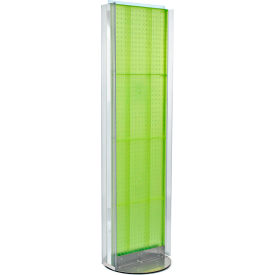 Global Approved 700256-GRE Pegboard Floor Stand W/5" C Channel Sliding 16"W x 60"H GN 1 Pc