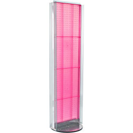 Global Approved 700256-PNK Pegboard Floor Stand W/5" C Channel Sliding 16"W x 60"H PK 1 Pc