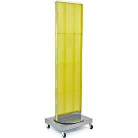 Global Approved 700253-YEL Pegboard Floor Stand 16"W x 66"H YL 1 Pc