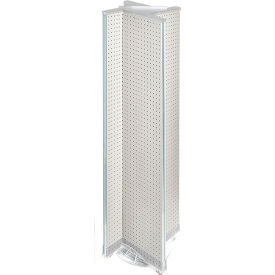 Global Approved 700460-WHT Pinwheel Pegboard Display W/RB 13.5"W x 60"H WH 1 Pc