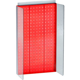 Global Approved 700355-RED Pegboard Powerwing Display 13.5"W x 22"H Red 1 Pc