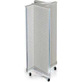 Global Approved 700443-WHT Pinwheel Pegboard Display W/Wheel Base 13.5"W x 44"H WH 1 Pc