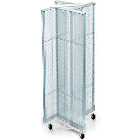 Global Approved 700443-CLR Pinwheel Pegboard Display W/Wheel Base 13.5"W x 44"H CLR 1 Pc