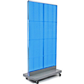 Global Approved 700732-BLU Pegboard Floor Display 32"W x 60"H BL 1 Pc