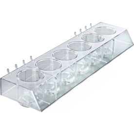 Global Approved 225577 6 Cup Display  15.75"W x 4"H x 2.5"D CLR - Pkg Qty 2