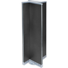 Global Approved 700420-BLK Pinwheel Pegboard Display 16"W x 60"H BK 1 Pc