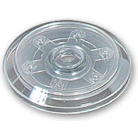 Global Approved 610105-CLR Flat Revolving Display Base 0.75"H x 5"Dia CLR - Pkg Qty 10