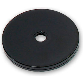 Global Approved 610144-BLK Flat Revolving Display Base 0.5"H x 4"Dia BK - Pkg Qty 10