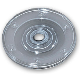 Global Approved 610144-CLR Flat Revolving Display Base 0.5"H x 4"Dia CLR - Pkg Qty 10