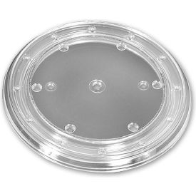 Global Approved 610112-CLR Flat Revolving Display Base 0.75"H x 12"Dia CLR - Pkg Qty 10