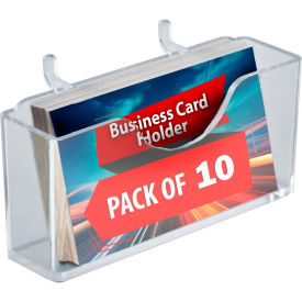 Global Approved 252008 - Business Card Pocket For Business Cards - 4.125"W x 2"H - CLR - Pkg Qty 10
