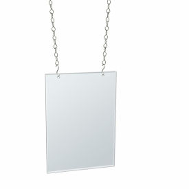Global Approved 172715 Vert Hanging Poster Frame 8.5"W x 11"H CLR - Pkg Qty 4