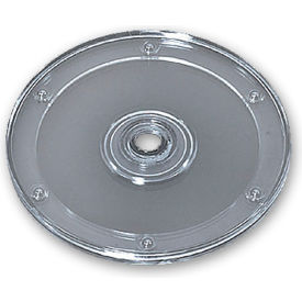 Global Approved 610166-CLR Flat Revolving Display Base 0.5"H x 6"Dia CLR - Pkg Qty 10