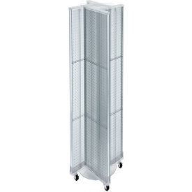 Global Approved 700461-CLR Pinwheel Pegboard Display W/Wheel Base 13.5"W x 60"H CLR 1 Pc