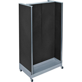 Global Approved 700432-BLK H-Shaped Pegboard Display 32"W x 60"H BK 1 Pc