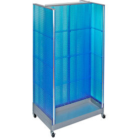 Global Approved 700432-BLU H-Shaped Pegboard Display 32"W x 60"H BL 1 Pc