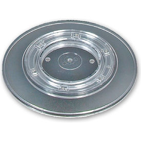Global Approved 610109-CLR Flat Revolving Display Base 0.75"H x 9"Dia CLR - Pkg Qty 10