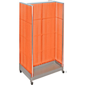 Global Approved 700432-ORG H-Shaped Pegboard Display 32"W x 60"H RG 1 Pc