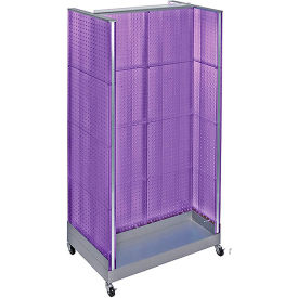 Global Approved 700432-PUR H-Shaped Pegboard Display 32"W x 60"H PL 1 Pc