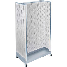 Global Approved 700432-WHT H-Shaped Pegboard Display 32"W x 60"H WH 1 Pc