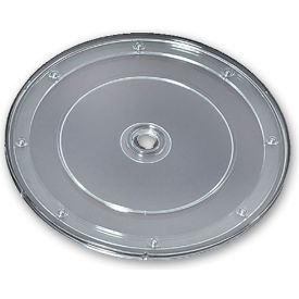 Global Approved 610199-CLR Flat Revolving Display Base 0.5"H x 9"Dia CLR - Pkg Qty 10