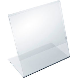 Global Approved 112734 Vert L Shaped Acrylic Sign HLR 3.5"W x 4.5"H - Pkg Qty 10