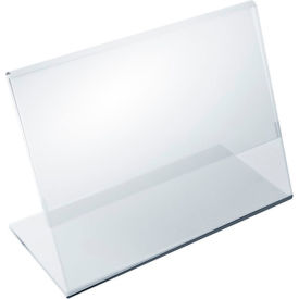 Global Approved 112735 Vert L Shaped Acrylic Sign HLR 3.5"W x 4.5"H 10-Pack