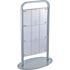 Global Approved 700292-CLR Pegboard Floor Stand 24"W x 48"H CLR 1 Pc