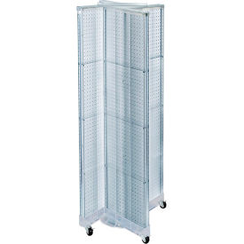 Global Approved 700421-CLR Pinwheel Pegboard Display W/Wheels 16"W x 60"H CLR 1 Pc