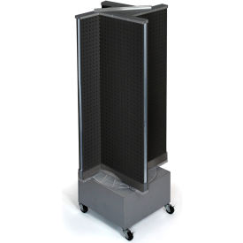 Global Approved 700445-BLK Pinwheel Pegboard Display 13.5"W x 44"H BK 1 Pc